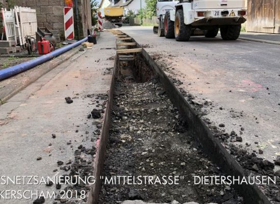Ortsnetzsanierung „Mittelstraße“ – Dietershausen 2018